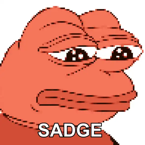 image sadge frog is sadge